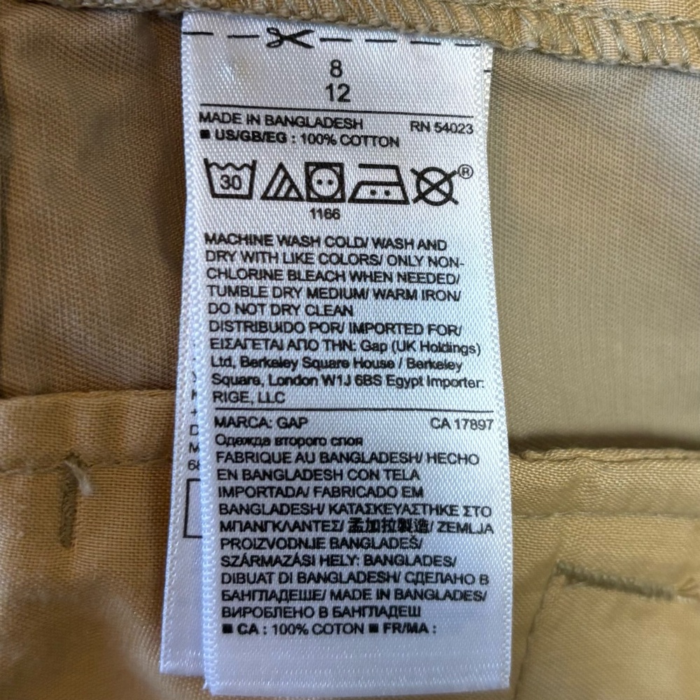 Gap Womens Shorts Chino Khaki 100% Cotton Pockets Short Tan Size 8R - Picture 6 of 7